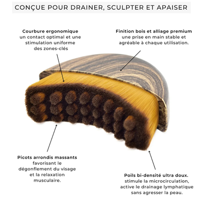 Soleillya® Brosse Sculptante de Drainage Facial