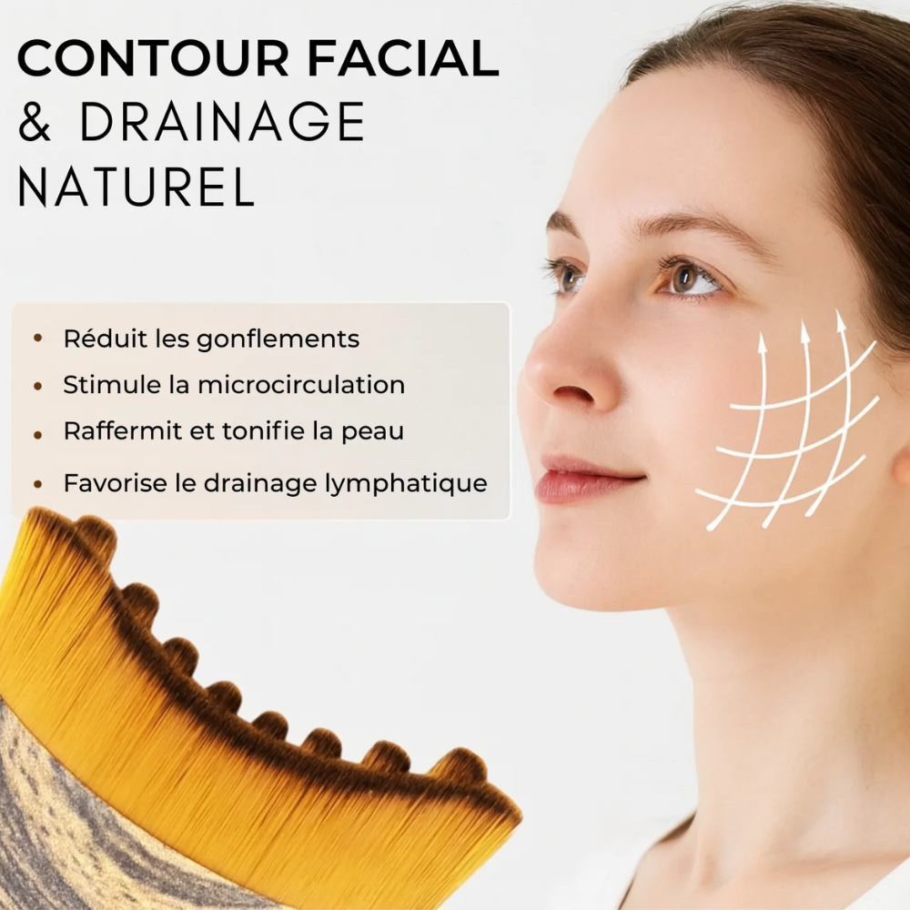 Soleillya® Brosse Sculptante de Drainage Facial