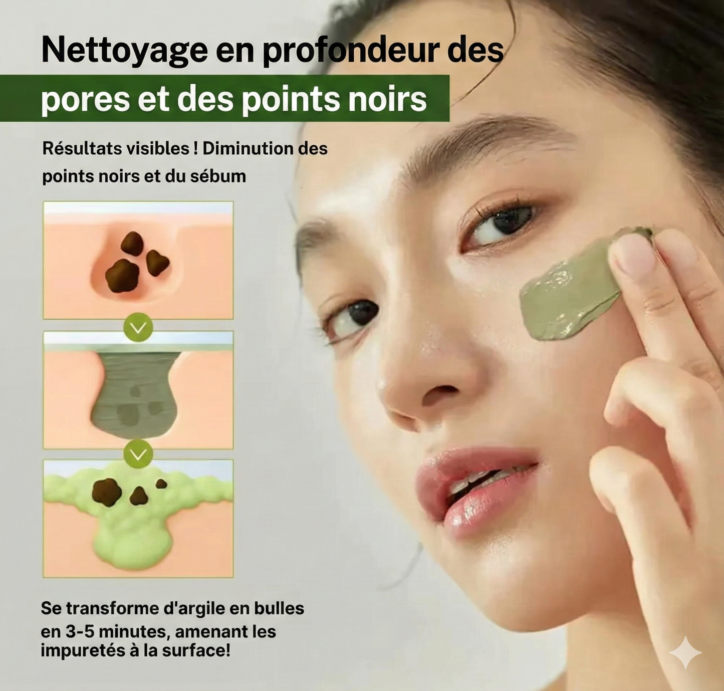 Soleillya™  Masque Bulles Profondes au Basilic Sacré