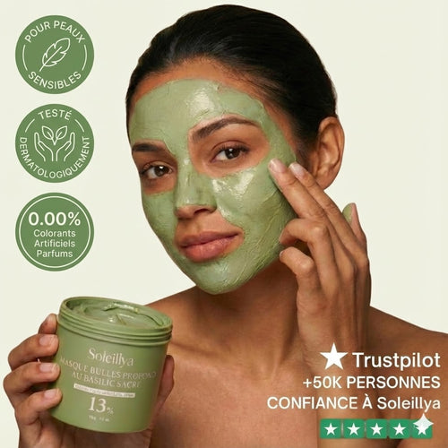 Soleillya™  Masque Bulles Profondes au Basilic Sacré