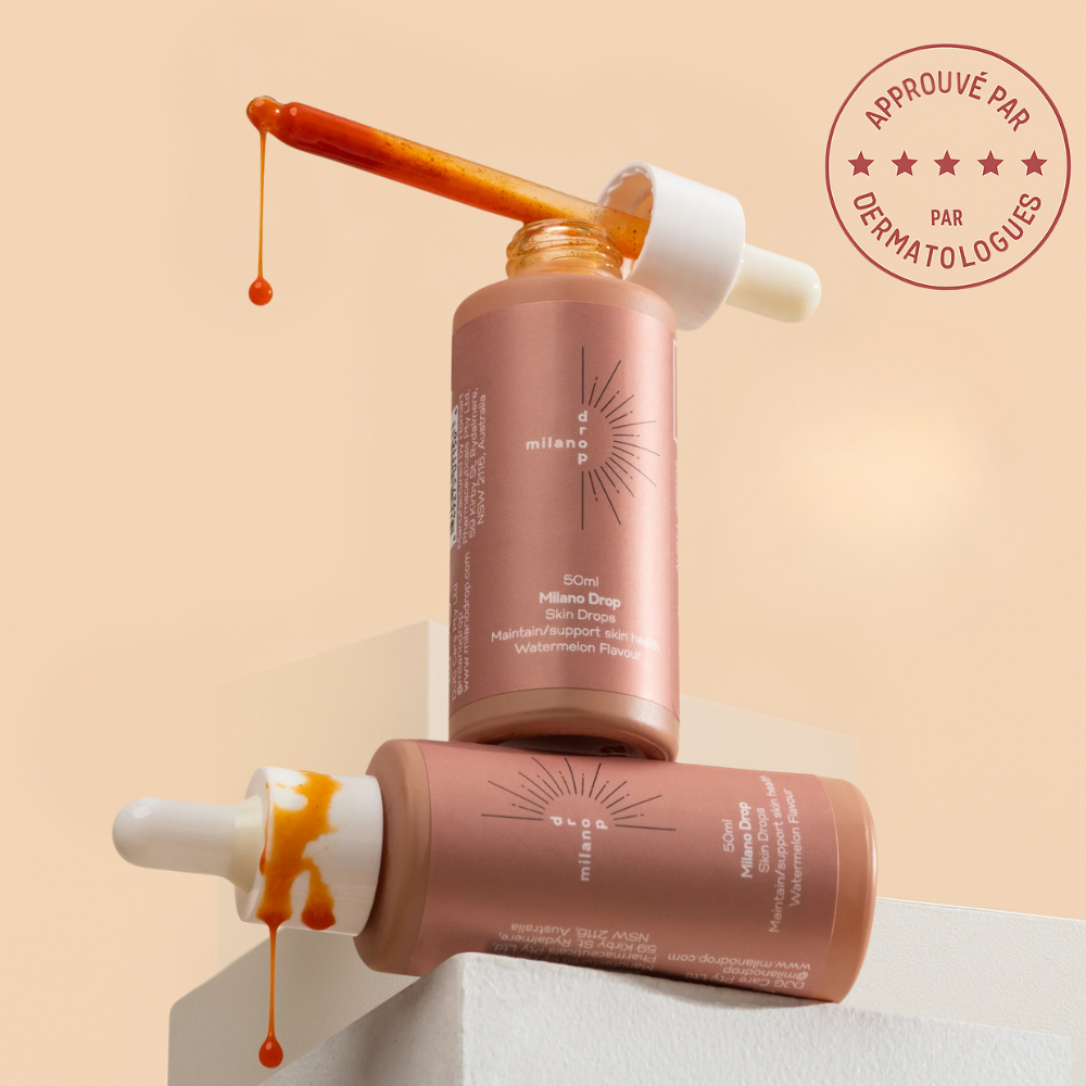 Milano Drops™ — Gouttes bronzantes buvables